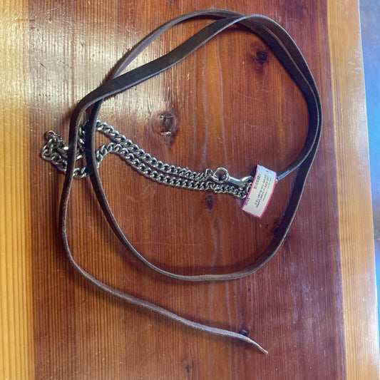 Leather lead with chain