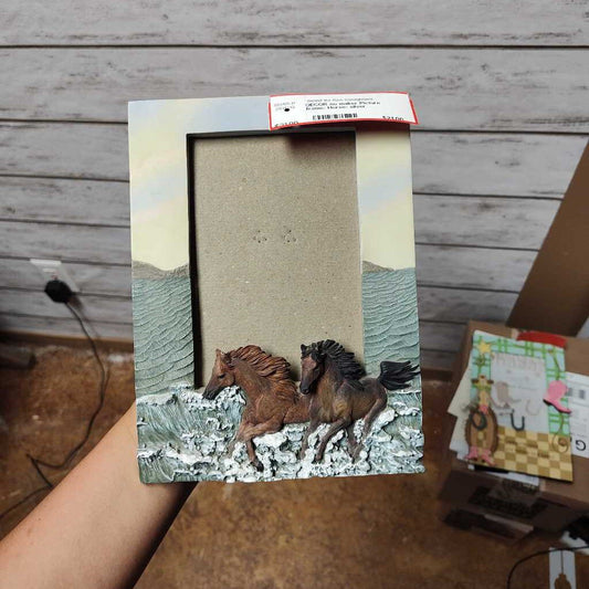 Picture frame- Horse- silver