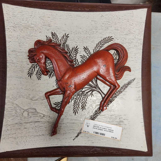 Vintage horse plaque- wood