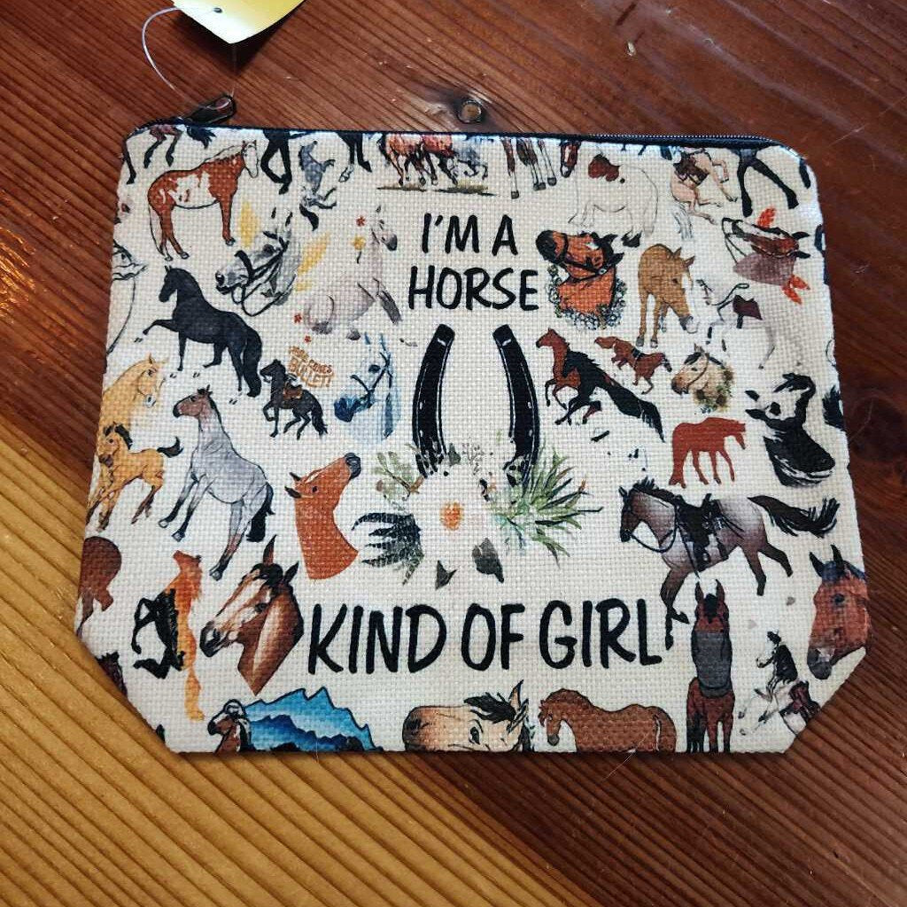 Zipper pouch"im a horse kinda girl"