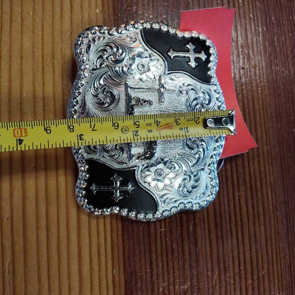 Cross/ cowboy and horse- Square buckle