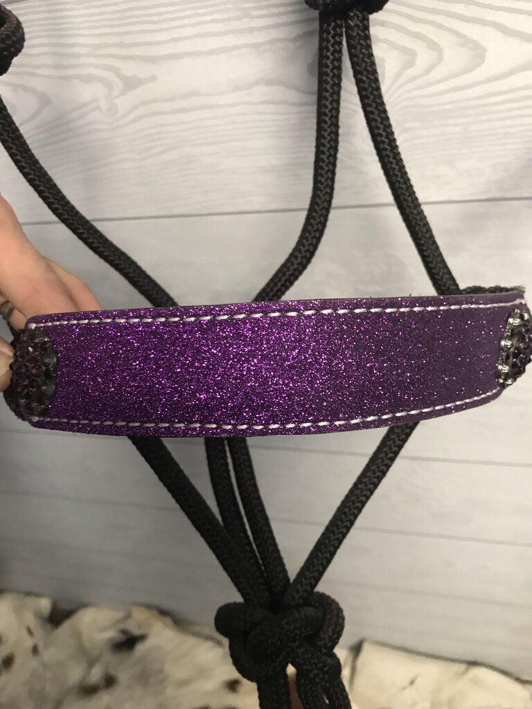 Rope- Glitter Leather Nose halter