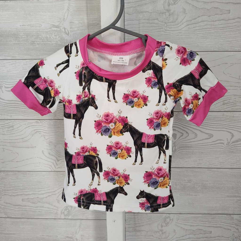 Floral Horse Print