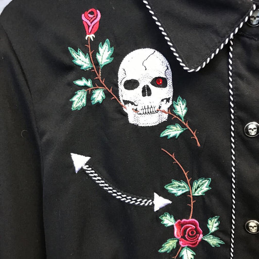 Scully Skulls And Roses Ladies western shirt