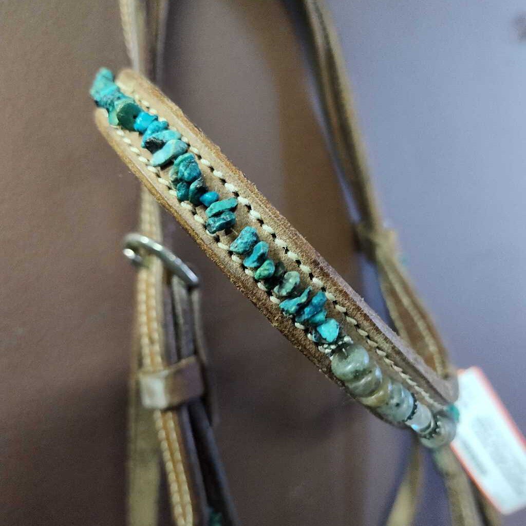 Turquoise detail western bridle
