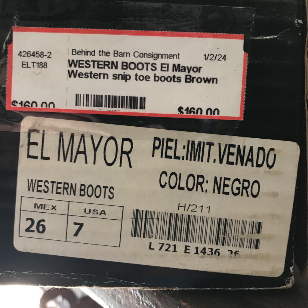 Western snip toe boots