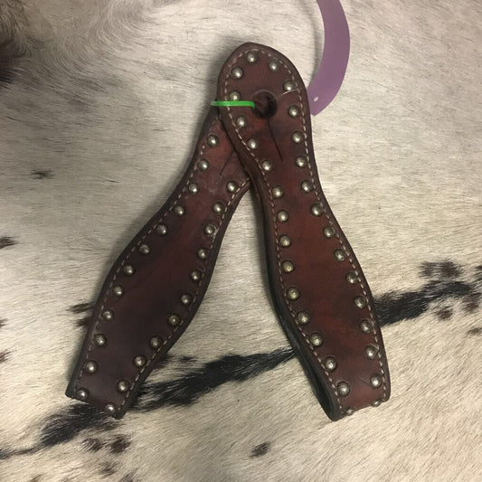 Slobber straps- leather with dots