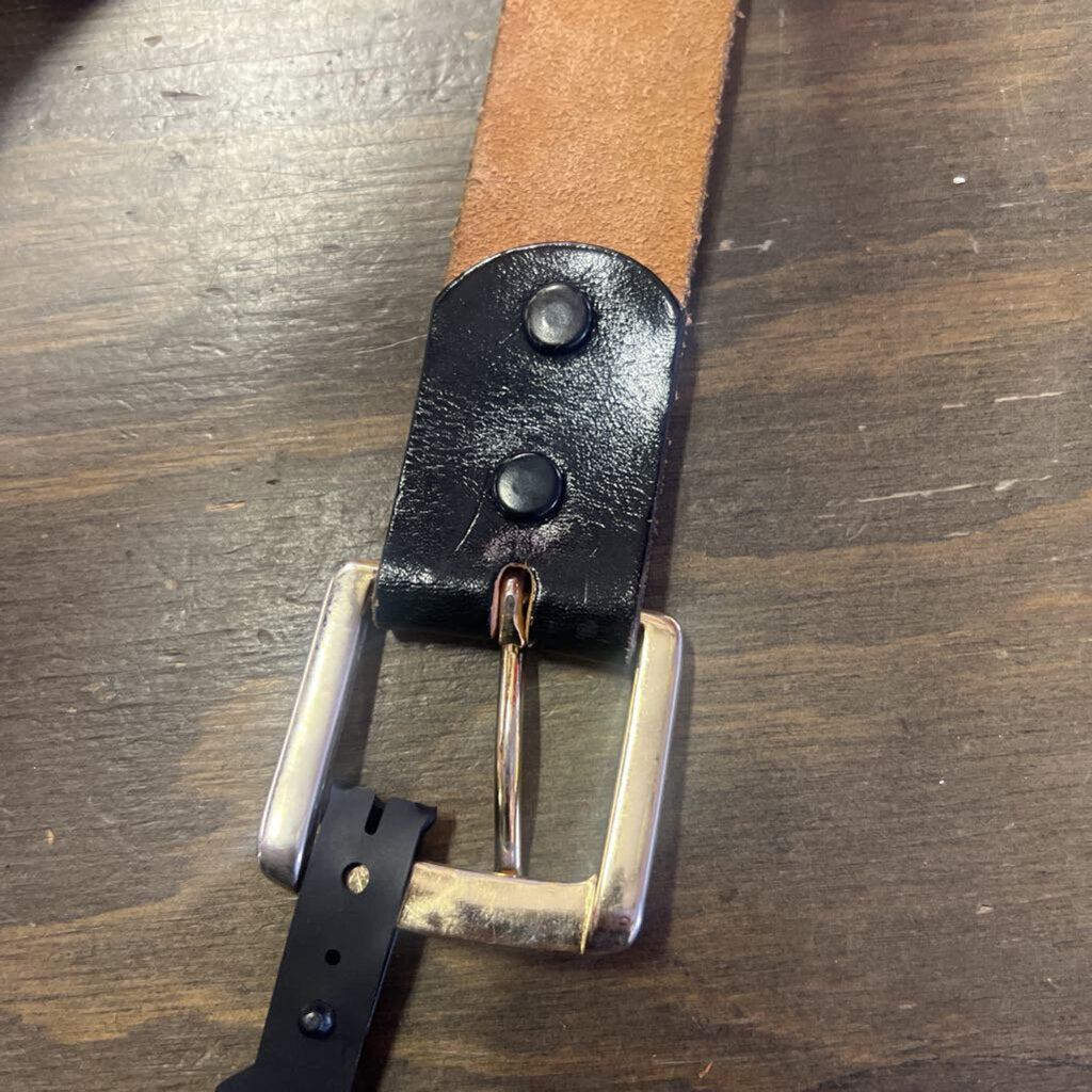 Leather belt- floral tooled