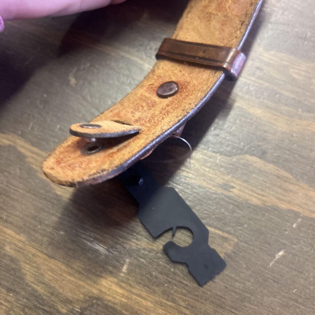 Leather belt- floral tooled