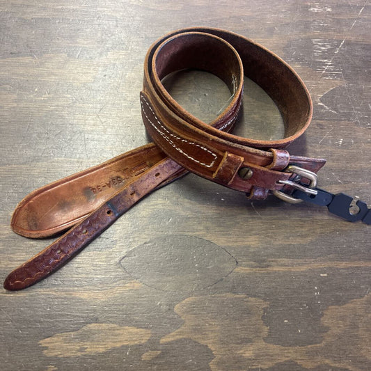 Leather belt- Basket weave