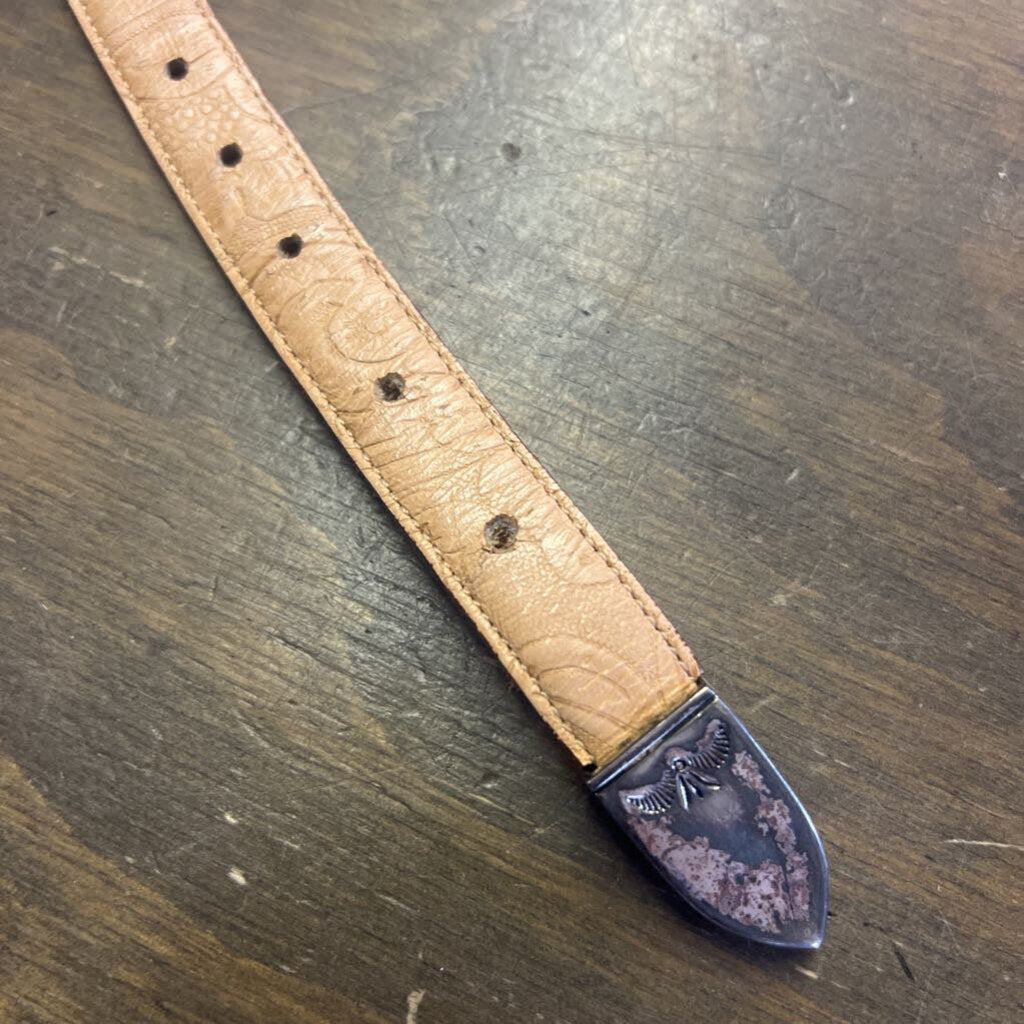 Leather belt- floral