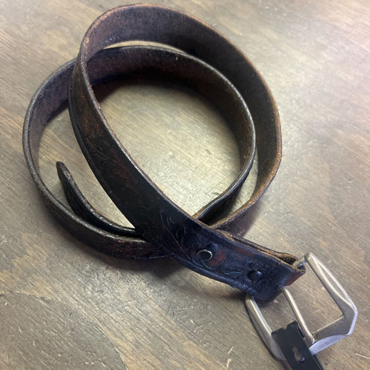 Leather belt- acorn